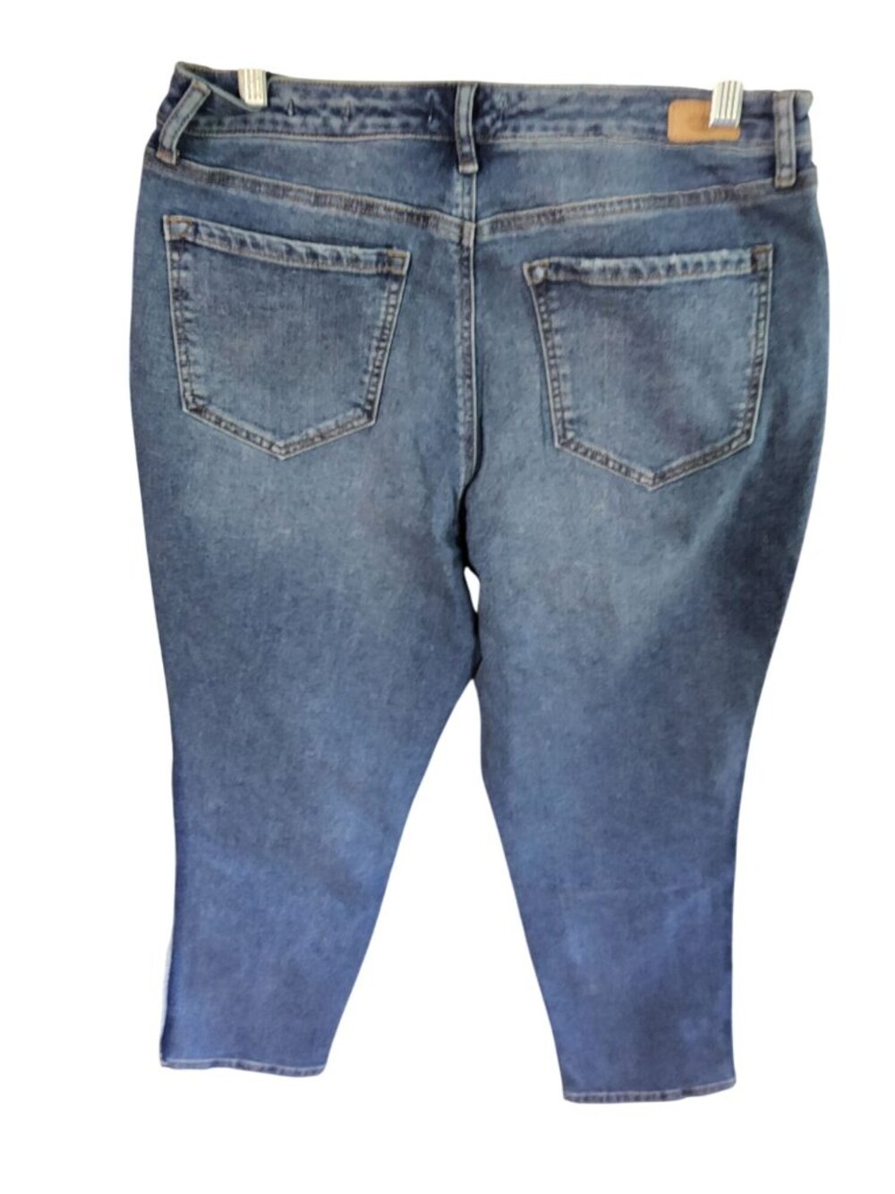New Sofia Vegara Womens Freyed Stretch Curvy High Rise Girlfriend Blue Jeans Siz - Picture 4 of 6